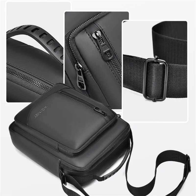 Men Casual Crossbody Bag Male Shoulder Bags Zippers Handbags Large Capacity Artificial Leather Bag For Male Messenger Tote Bags