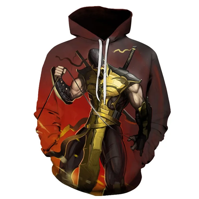 

3D Printing Game Mortal Kombat Pullover Sweatshirt For Teens Casual Oversized Men Hoodies Streetwear Sudaderas Para Hombres