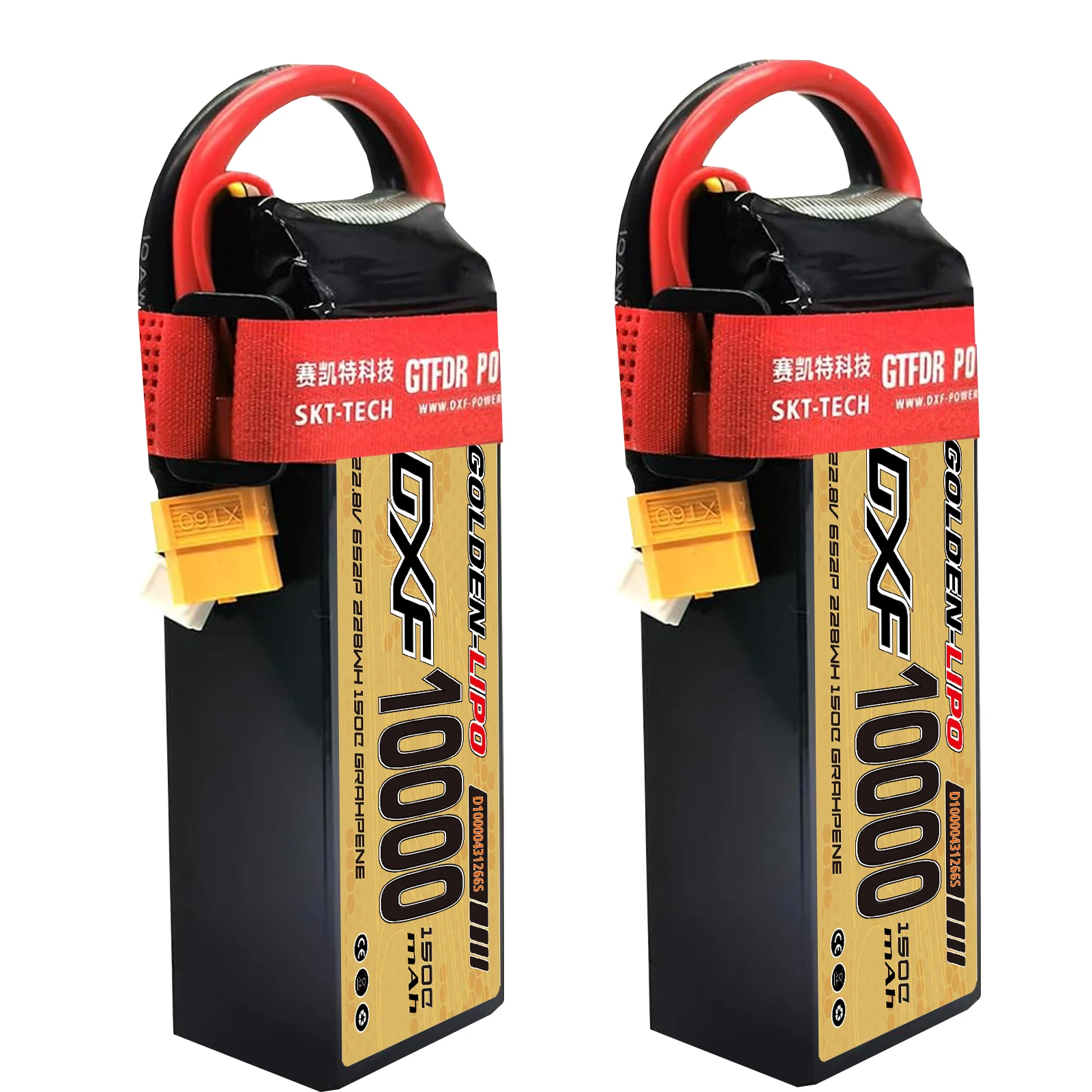 Фото Аккумулятор DXF 6S 10000 мАч LiPo 22.8В 150C в жестком корпусе с разъемом XT60 для радиоуправляемых моделей автомобилей, грузовиков, танков, багги, трюги, для гонок и хобби №1