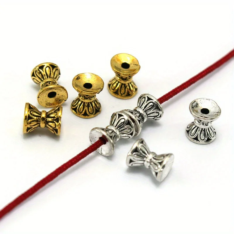 Винтажные двухсторонние бусины в форме лотоса с основанием 10/20/30/40/50 шт