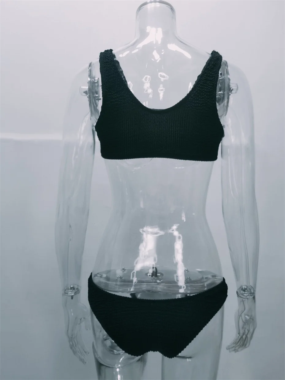 10 комплектов сексуальное однотонное бикини 2022 женский купальник комплект из