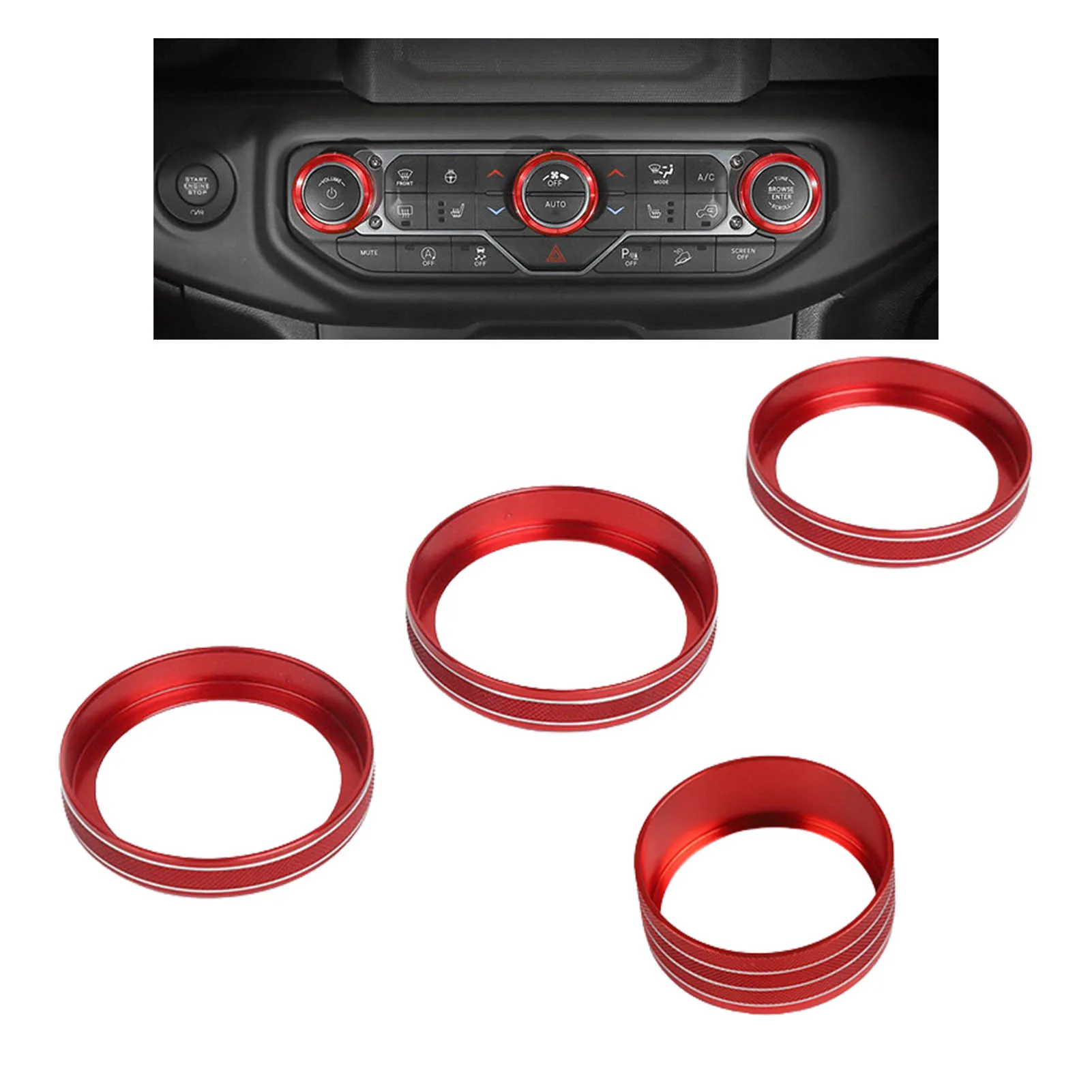 

4 шт., кнопки включения и остановки двигателя для JeepWrangler JL 2018-2021