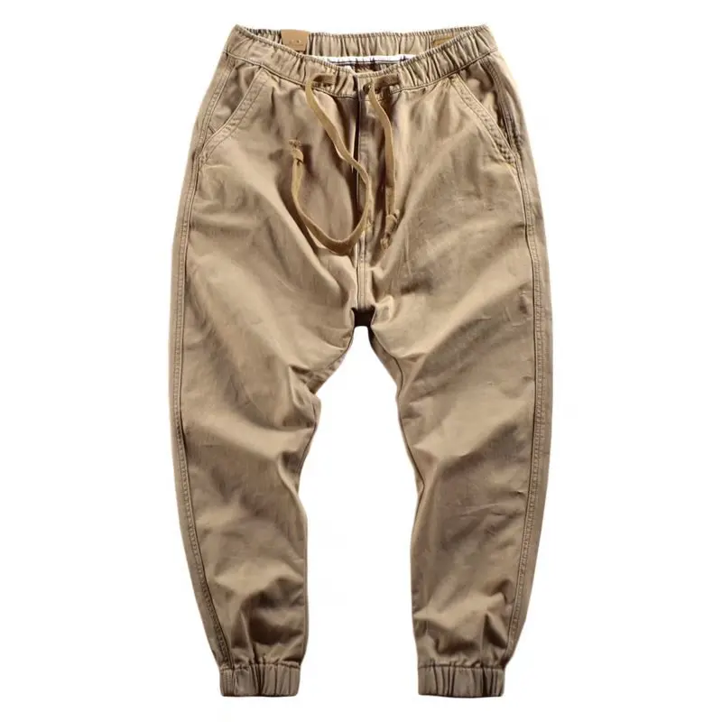 Модные брендовые мужские повседневные брюки свободного покроя в корейском стиле