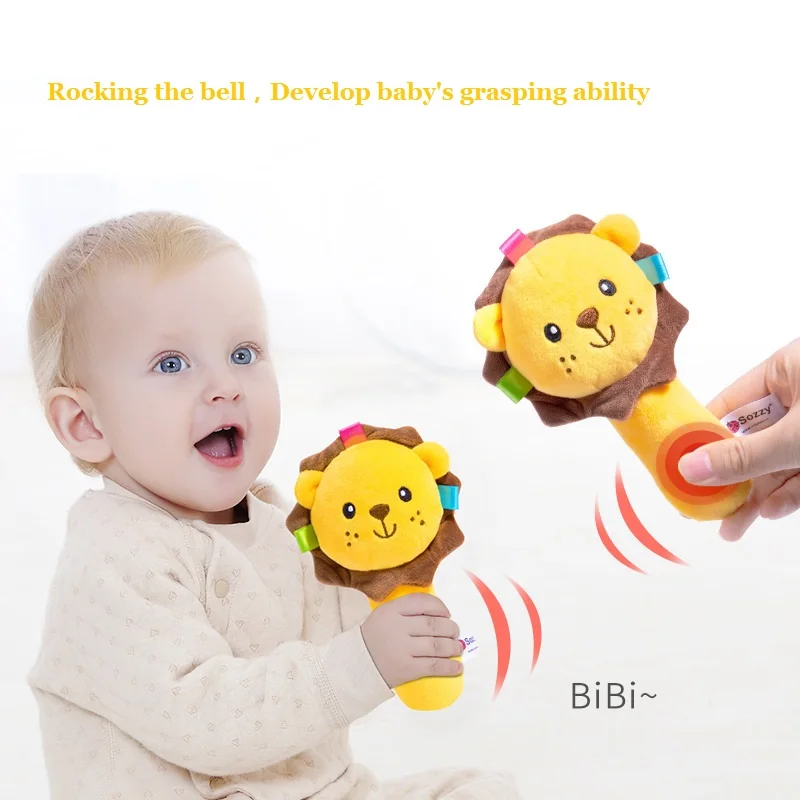 Мягкие плюшевые погремушки в форме животных