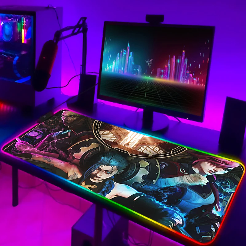

ПК Аксессуары для геймеров League of Legends игровой коврик для мыши RGB компьютерный Настольный коврик для клавиатуры Настольный коврик для мыши Ан...