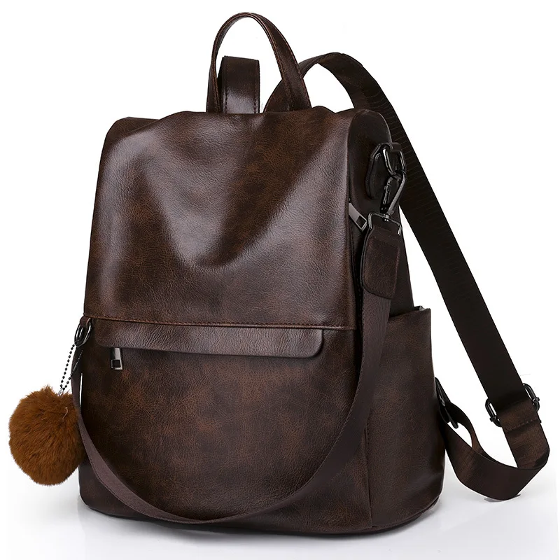 Женский зимний рюкзак из ПУ кожи