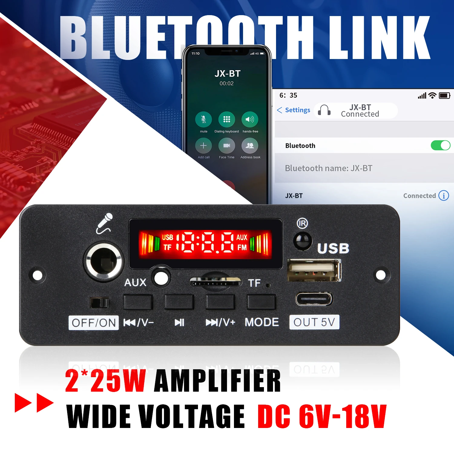 MP3-плеер Bluetooth 5.0 50 Вт