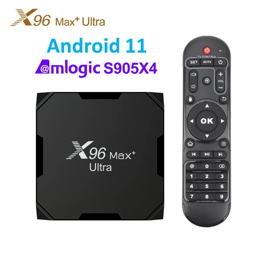 Фото ТВ-приставка Android 11 X96 Max Plus Ultra с процессором Amlogic S905X4, графическим процессором Mali-G31 MP2, поддержкой 8K, Wi-Fi, Bluetooth, для интернет-телевидения. №1