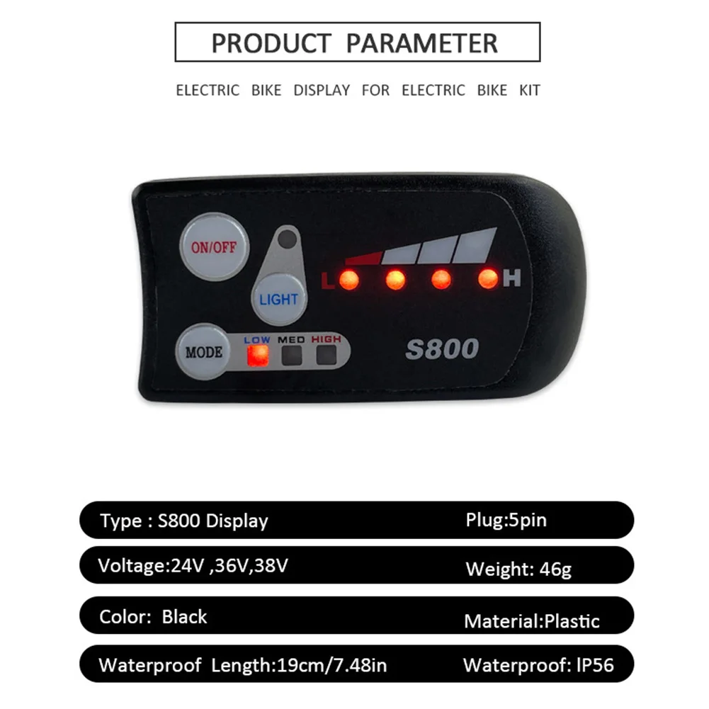 

Complete Bike Controller Set Sine Wave 24V36V48V 17A + S800 Meter + 8 Magnetic Points + 109R Shift Lever + Connecting Lines