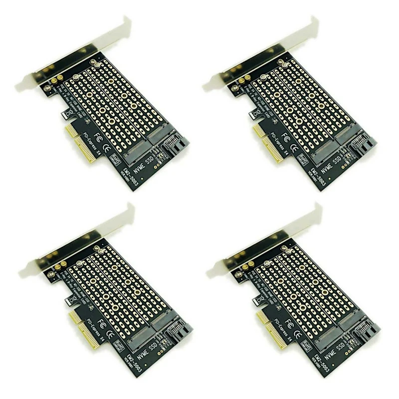 

AU42 -4X Pcie to M2/M.2 Adapter M.2 Ngff to Desktop Pcie X4 X8 X16 Nvme Sata Dual Ssd Pci Express Adapter Card
