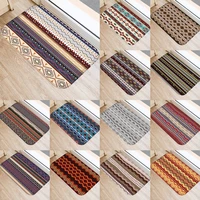 1pcs 4060cm retro striped pattern anti slip suede carpet door mat doormat outdoor kitchen living room floor mat rug 48283