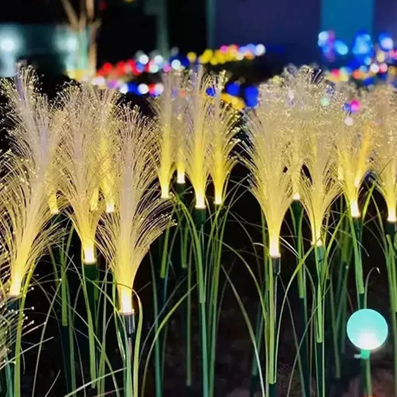 

8Pcs New Style LED Solar Garden Light Fiber Optic Reed Light Outdoor Decorative Solar Flower Light Garden/Yard/Lawn