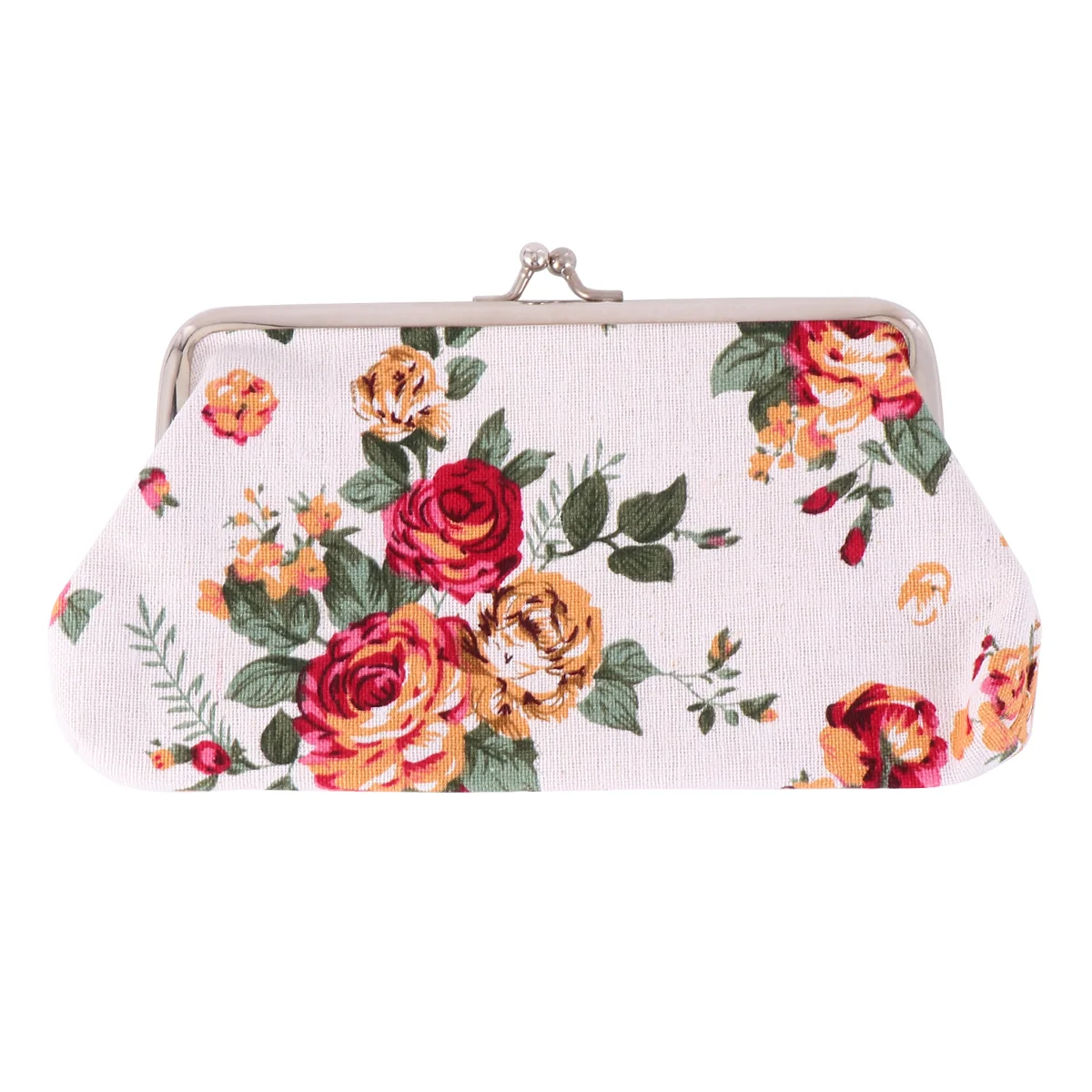 

Women Canvas Purses Coin Purse Pouch Wallet Credit Closure Clasp Floral Old Box Chinese Fashioned Gothic Holder Slots Multiple