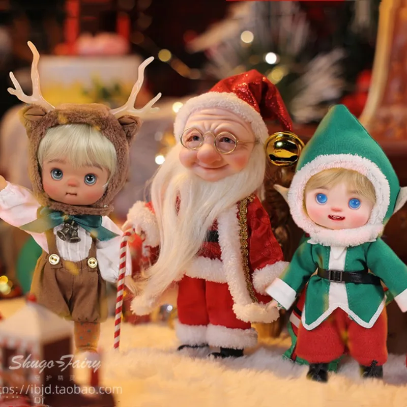 

Huga сказочная Подлинная Bjd8 точка кукла Санта-Клаус декадент амоисис Золотой пять милых детских Sd-фигурок полный запас рождественские подарки