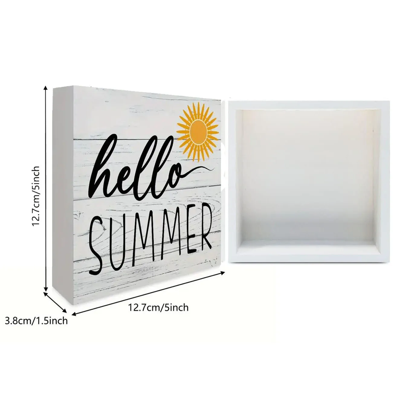 Привет Лето Деревянный Блок Знак В Пасторальном Стиле Декоративная Настольная