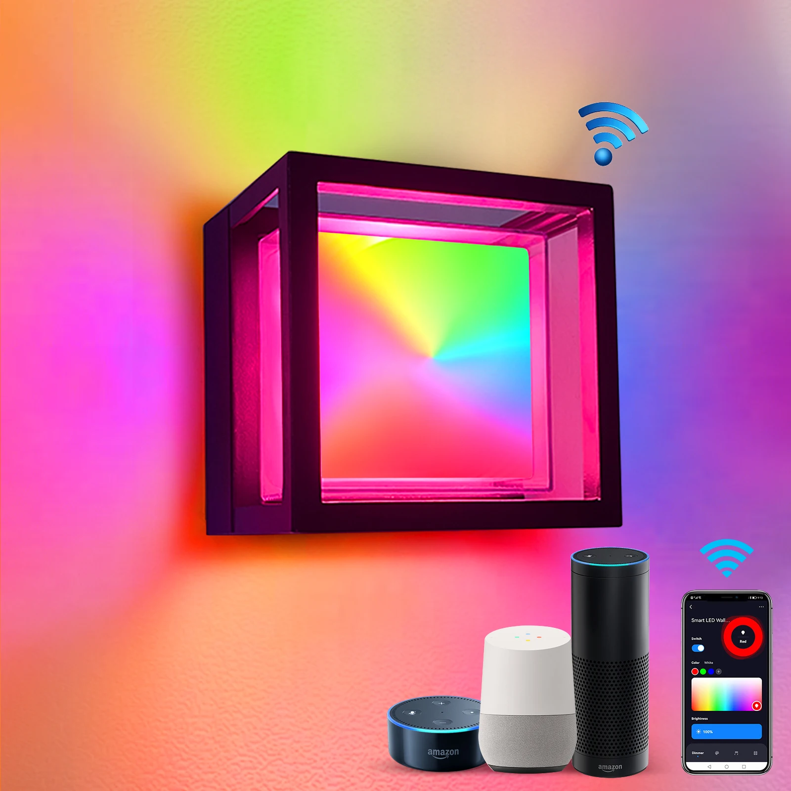 Умная светодиодная настенная лампа с поддержкой Wi-Fi 20 Вт 2700k-6500k