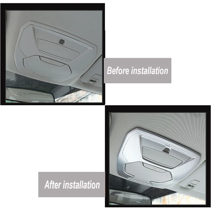 Для Ford Escape Kuga 2017-2019 автомобильная Серебристая передняя лампа для чтения панель