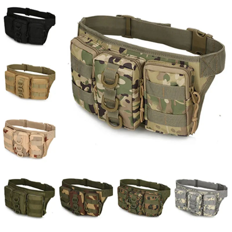 

Utility Tactical Waist Pack Outdoor Bag Pouch Military Camping Hiking Waist Water Bottle Belt Bags Camouflage Waist Fanny Pack