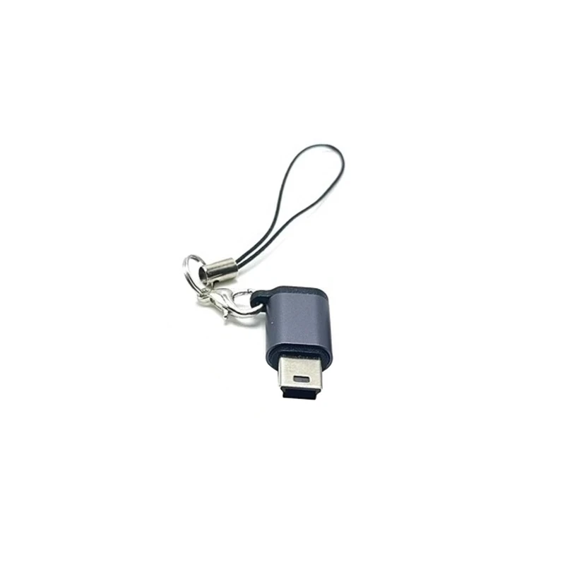 

Universal Adapter Female Type-C to Male Mini USB Converter with Lanyards Strap