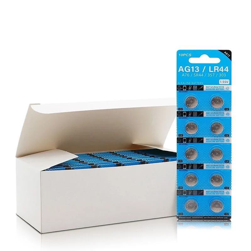 10 шт. 1 55 В AG13 LR44 Кнопочные батарейки LR 44 L1154 RW82 SR1154 SP76 Pila SR44 A76 LR1154 GP7 Cell Coin Watch Toys