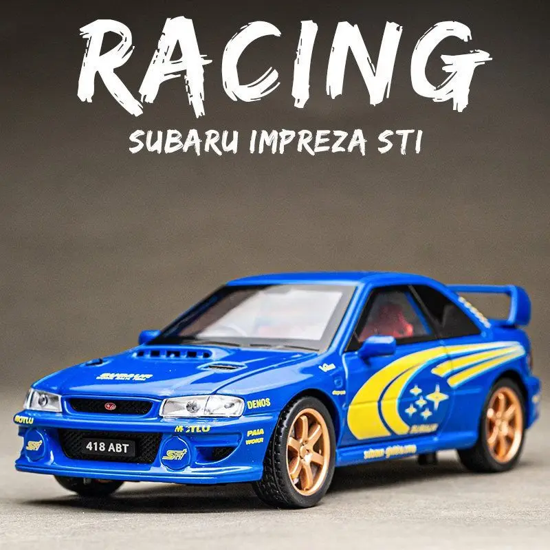 Фото Модель автомобиля Subaru Impreza 1:32 из сплава, литая под давлением, с функцией отката, звуком и светом, коллекционный подарок для фанатов №1