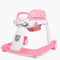 6-18Months Baby Adjustable Walker Baby Balance First Steps Car Early Educational Music Kids Toddler Trolley Sit-to-Stand Walker