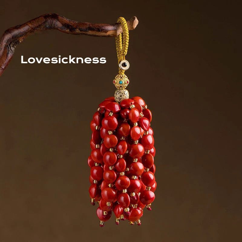 Новый буддийский брелок в виде лотоса деревянные бусины из акации ключи от