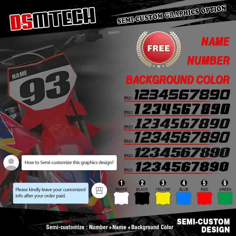 DSMTECH для Suzuki RM80 RM85 RM 80 RM 85 2001-2020 графические фоновые наклейки наклейки для мотокросса индивидуальное украшение 2017 (art.: 3920d3ff48431) - 3920d3ff48431