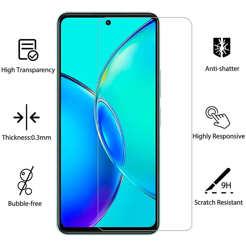 Защитное закаленное стекло для vivo y36 защита экрана на vivoy36 y 36 36y 4g стеклянная