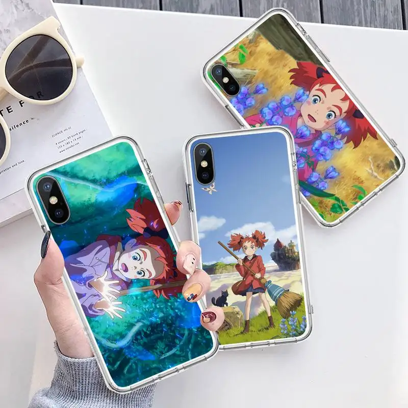

Mary And The Witch's Flower anime Phone Case Transparent soft For iphone 12 11 13 7 8 6 s plus x xs xr pro max mini