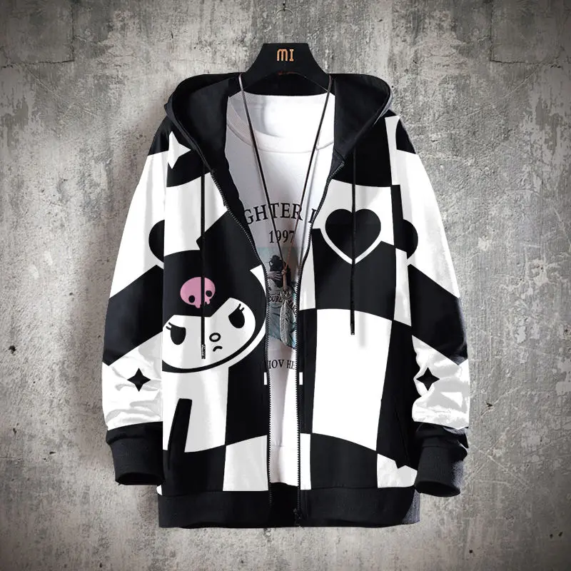 

Kawaii Sanrios Anime Series Kuromi Hooded Sweater Anime Peripheral Secondary Yuan Japanese Style Jacket Student Clothes Fall New
