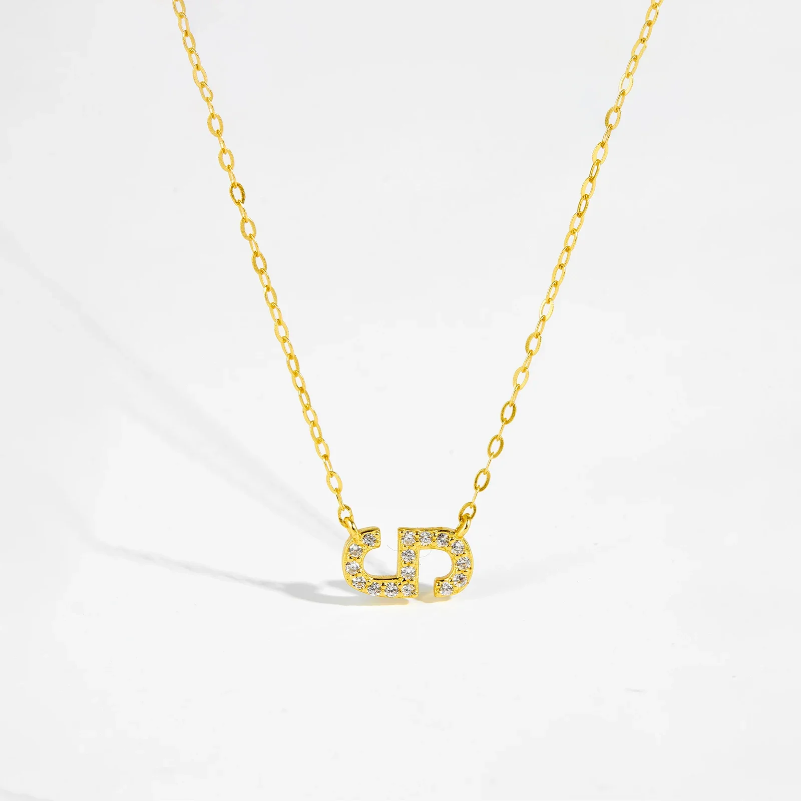 KIKICHICC Стерлингового Серебра 925 Асимметричный Символ Циркон CZ Кулон Длинное