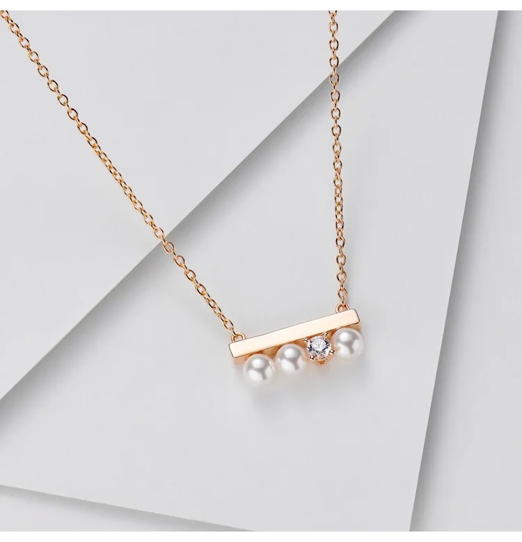 

Natural Pearl S925 Silver Necklace For Women Luxury Vintage Style Chain Pendant Aesthetic Vintage Korean Style Simple Fashion