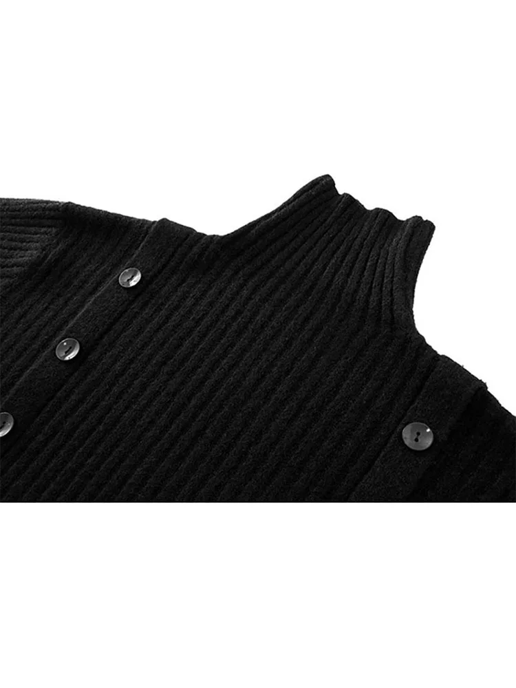 Женский свитер свободного покроя Повседневная модная водолазка вязаные