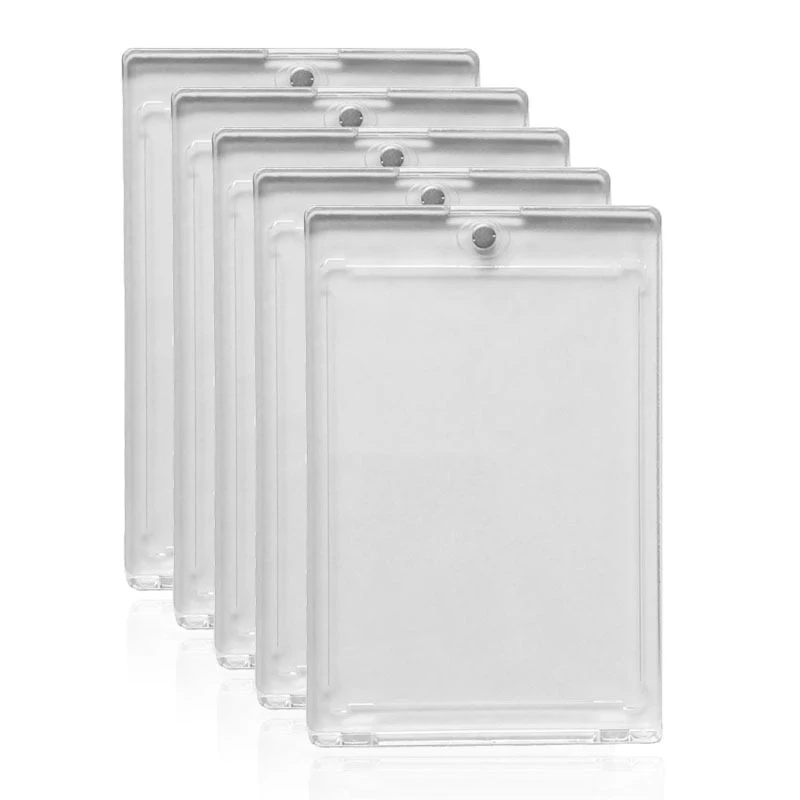 Сильный магнитный держатель карт 35PT с УФ-защитой акриловый прозрачный защитный