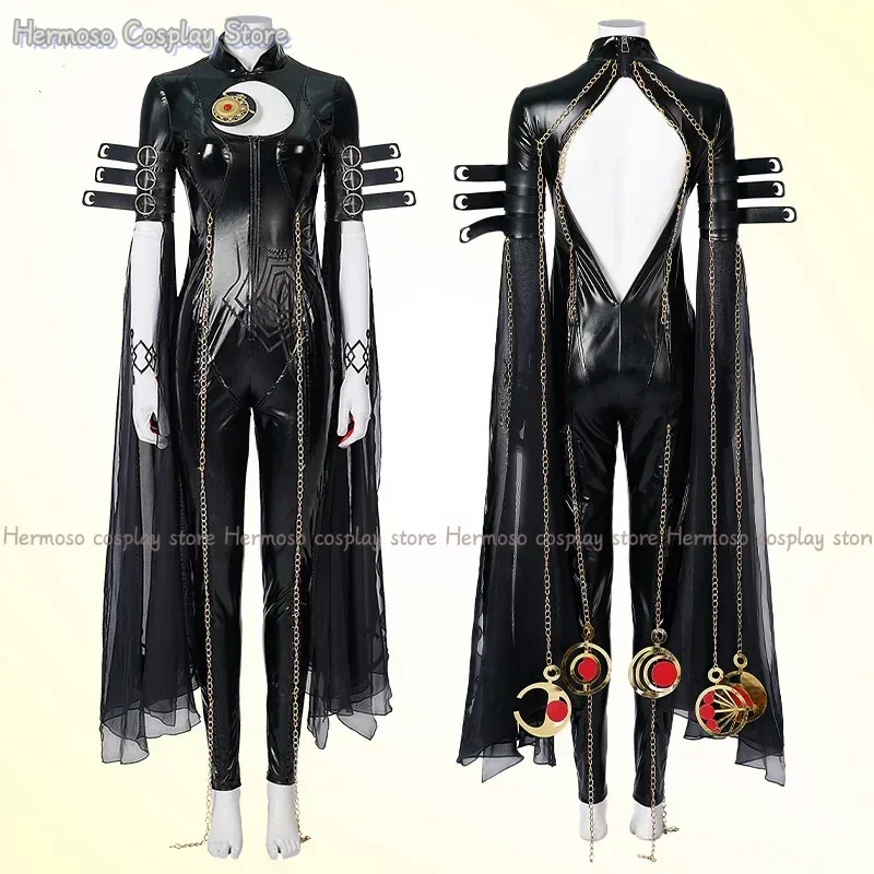 Женский костюм для косплея Bayonetta с париком женский комбинезон Blaco на Хэллоуин из