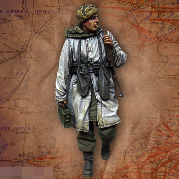 

Модель из смолы 1/35, фигурка солдатика ГК, солдат. Харьков 1943, военная тема, несобранный и Неокрашенный комплект