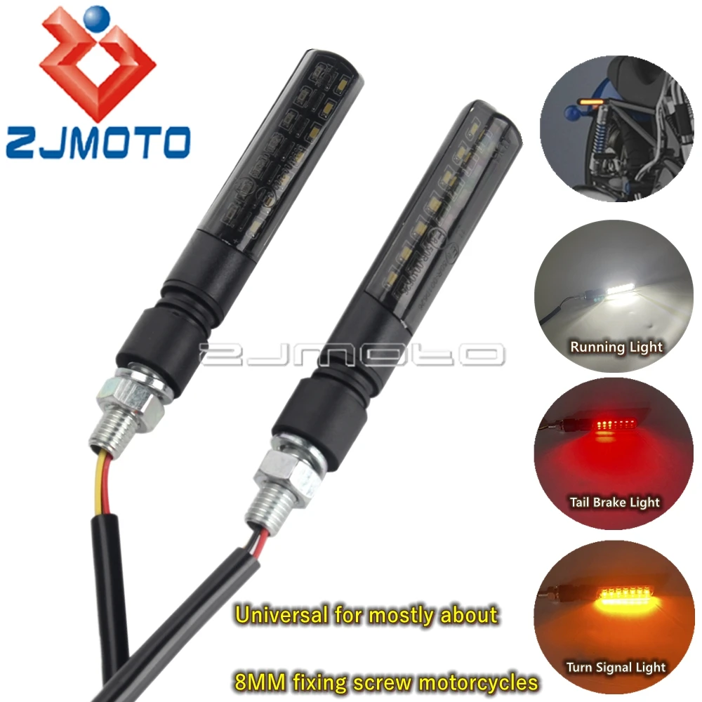 

Светодиодный указатель поворота для мотоцикла, 12 В, световой индикатор, поворотный сигнал, задний стоп-сигнал для Harley, Honda, Suzuki, Kawasaki