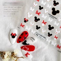 disney 3d accessories mickey embossed pro self adhesive childrens toys manicure cool girls student cartoon decoration decals