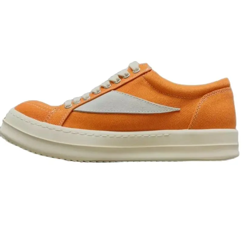 

Women Rric Owens Bottom Thick Sole Genuine Leather Casual Couple Shoe Topper Top Quality Wholesale Canvas Shoe Luxury Design