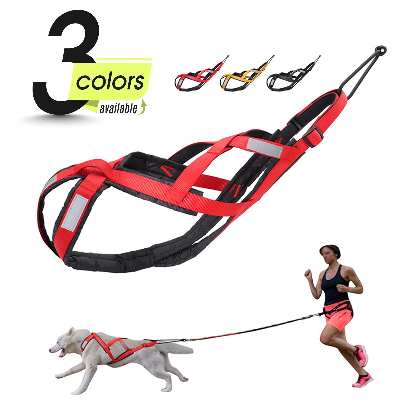 

Dog Sled Harness Pet Weight Pulling Sledding Harness Mushing X Back Harness For Large Dogs Husky Canicross Skijoring Scootering