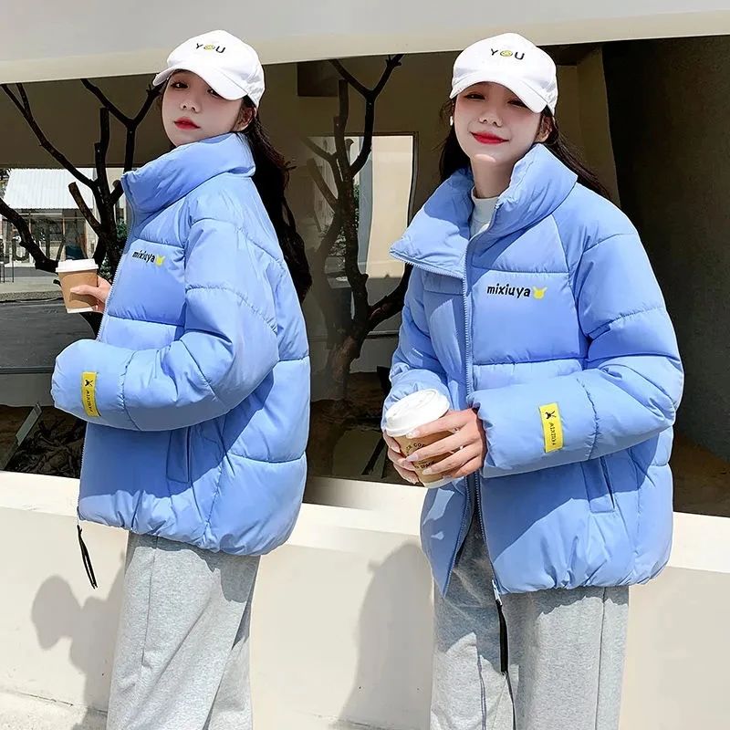 2022 New Warm Cotton Coats Women's Warm Down Cotton Winter Jackets Short Casual Padded Coat Parkas Student Long Sleeve Outwear