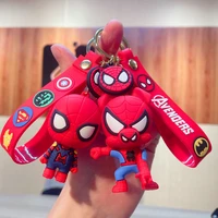 disney marvel anime figure parallel universes spiderman pvc doll keychain bag key ring pendant childrens toys birthday gifts