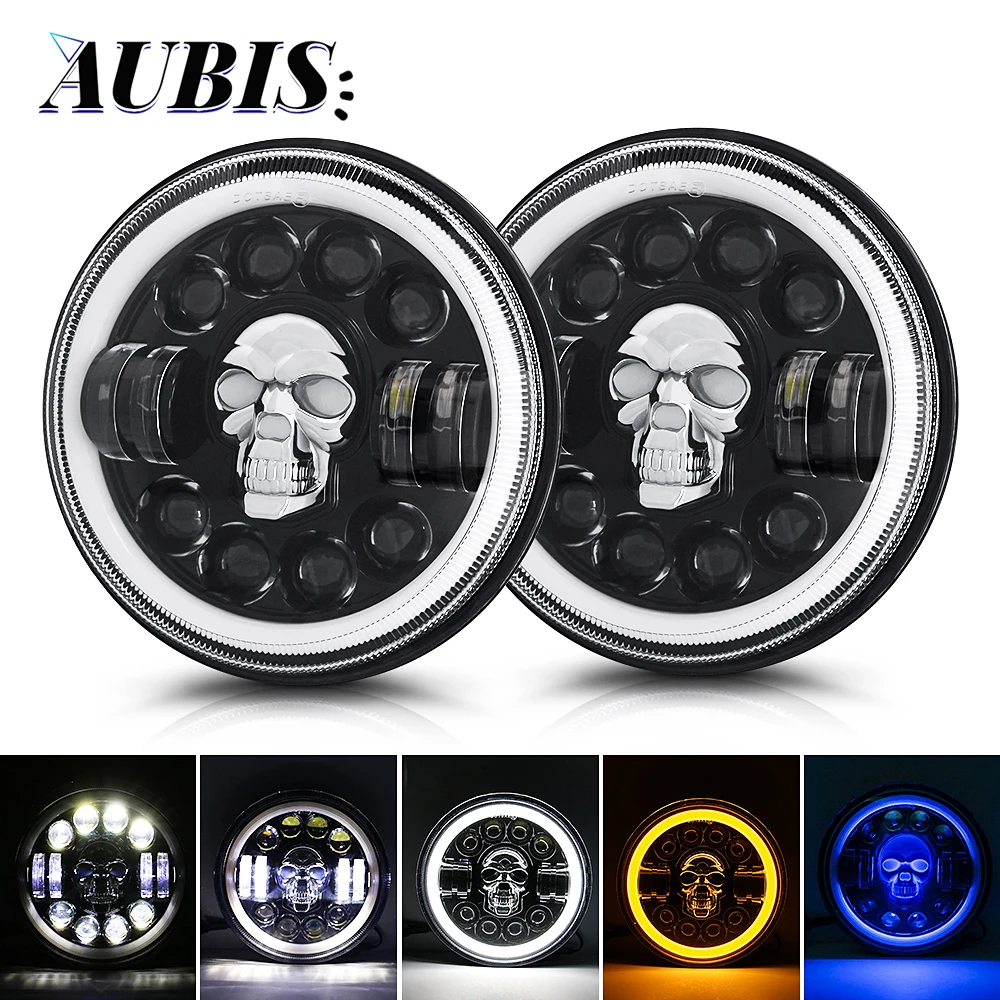 

7-дюймовый Универсальный светодиодный головной фонарь для автомобиля мотоцикла H4 фара головного света для мотоцикла фасветильник головног...