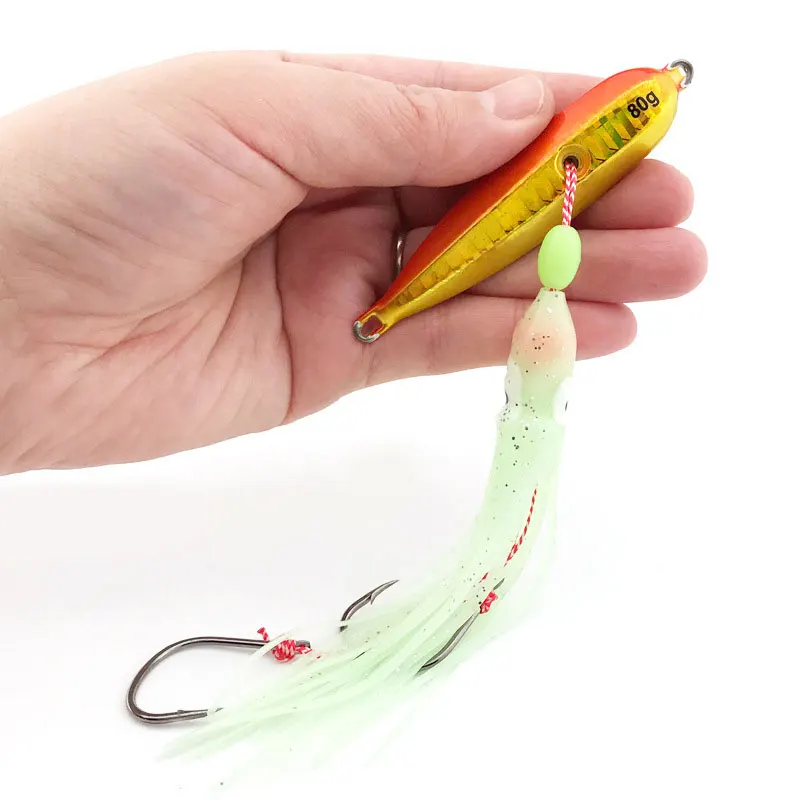 

Inchiku Slow Jig Bottom Pesca Seabass Luminous Fishing Lures Metal Octopus Skirt Squid Bait 40g 60g 80g 100g 120g 150g 200g