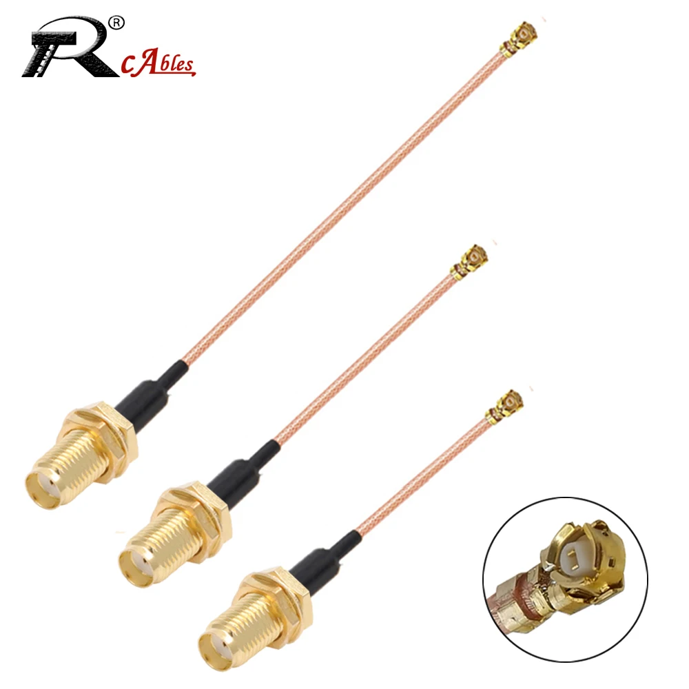 10 шт., Коаксиальный RF-кабель с разъемом SMA типа «Мама» на UFL, IPX, IPEX1, 1,13 мм