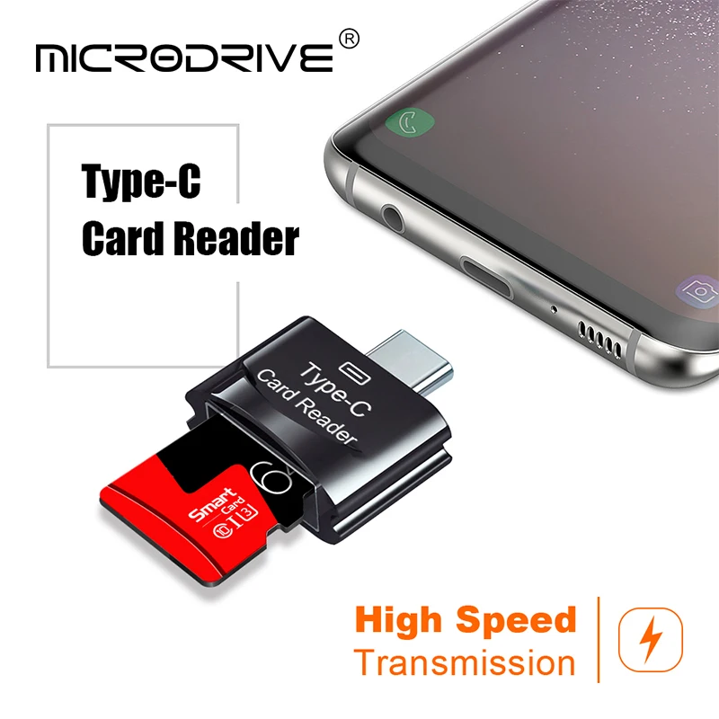 Адаптер для флеш-накопителя Usb C/кардридер Micro mini SD/TF