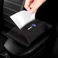 1 pack black decorative organizer tissue bag for saab scania emblem 93 9 3 900 9000 fashion keychain car accessories