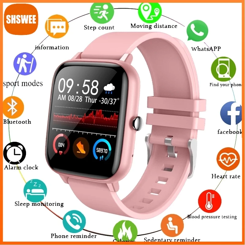 

Смарт-часы для Xiaomi Huawei с Bluetooth, водостойкие, с фитнес-трекером
