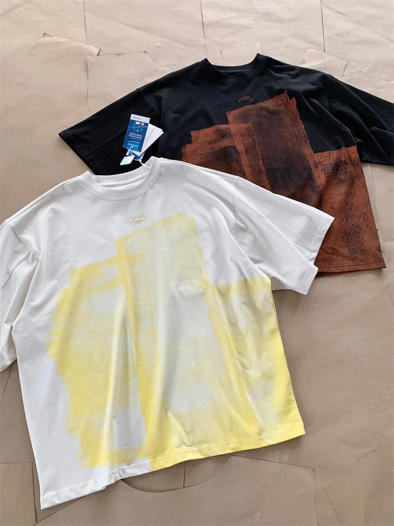 

Color Block Paint A COLD WALL T Shirt Graffiti Industrial Style ACW Tee Men Women Overize Casual Short Sleeve T-Shirt